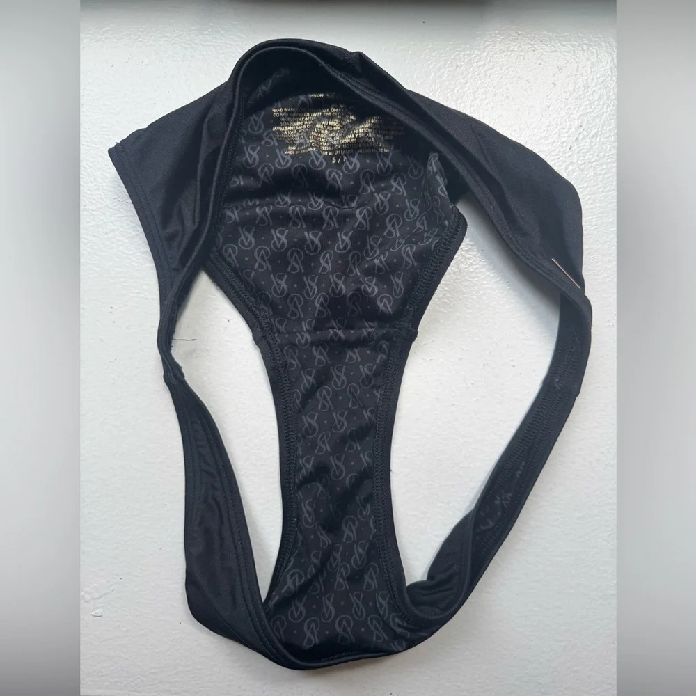 Victoria’s Secret Ruched Cheeky Bikini Bottoms – Black – Size Small - Picture 5 of 8